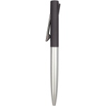 BOLÍGRAFO "BREST" TINTA AZUL Negro+Plata