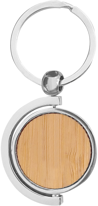 Llavero de bambú "SPIN" - T648 Llavero de bambú "SPIN" Madera