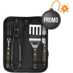 SET DE ASADO / BBQ "LIRA" Negro