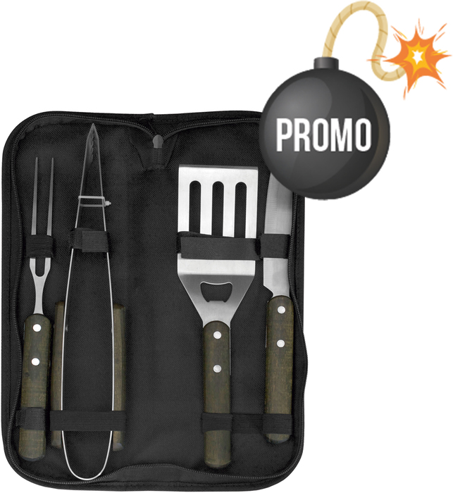 SET DE ASADO / BBQ "LIRA" - T556 SET DE ASADO / BBQ "LIRA" Negro