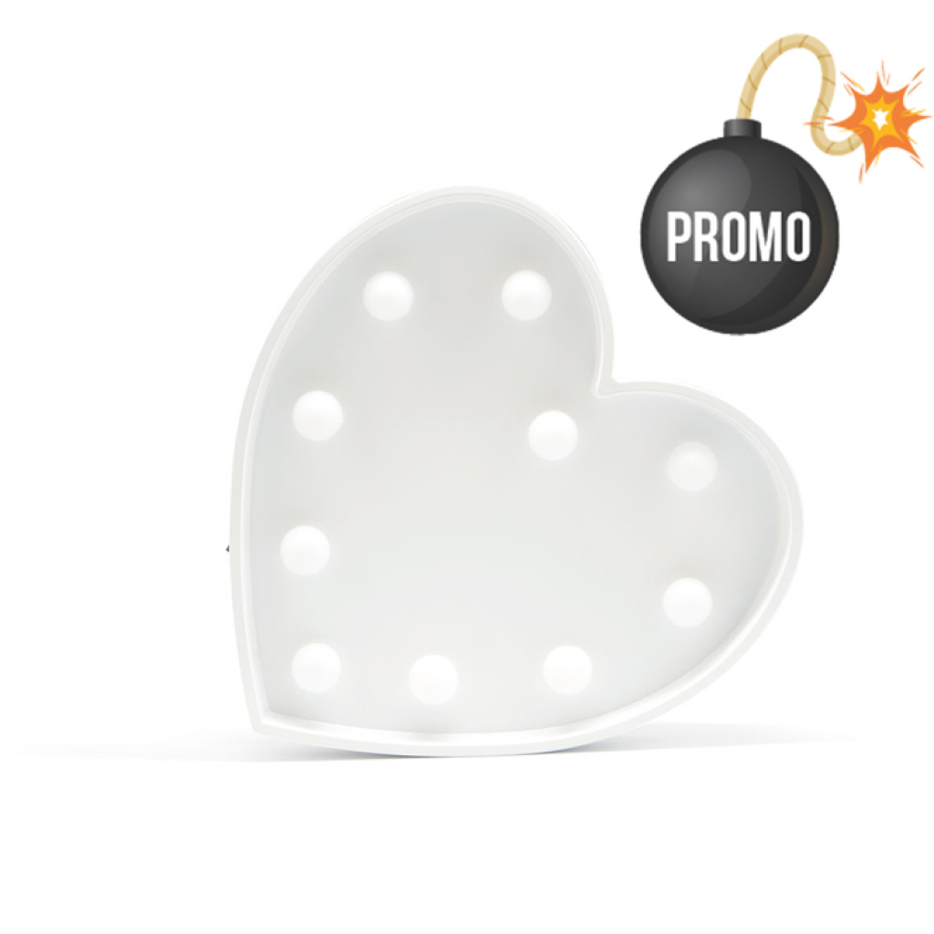 SÍMBOLO LUMINOSO MY TYPE CORAZÓN Blanco