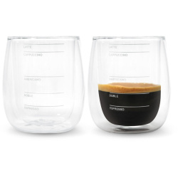 Set de vasos de vidrio "BARISTA" Transparente